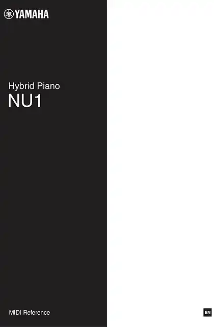 yamaha雅马哈NU1 MIDI Reference